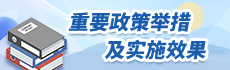 重要政策舉措及實(shí)施效果